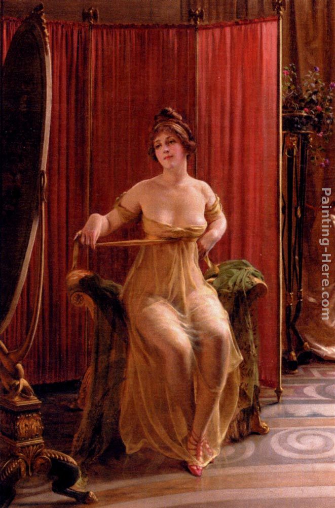 In The Dressing Room painting - Frederic Soulacroix In The Dressing Room art painting
